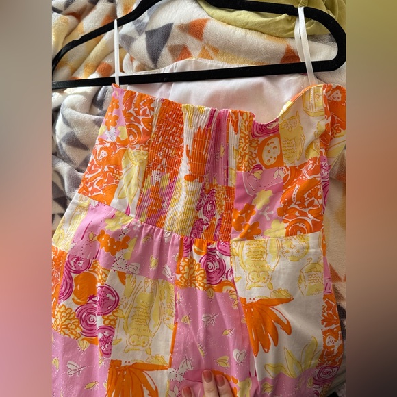 Lilly Pulitzer Patchwork Strapless Dress Size 10 - Picture 2 of 10